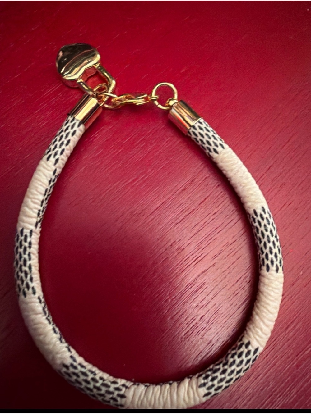 Faux Leather Bracelet | Gold Tone Clasp